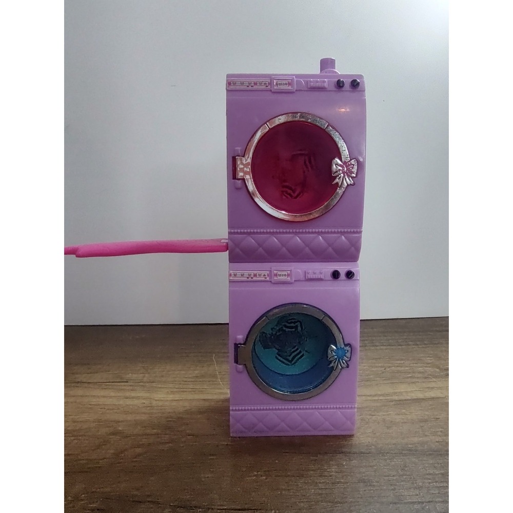 MATTEL 2012 BARBIE #7938 Purple STACKED WASHER & DRYER Laundry Center A4